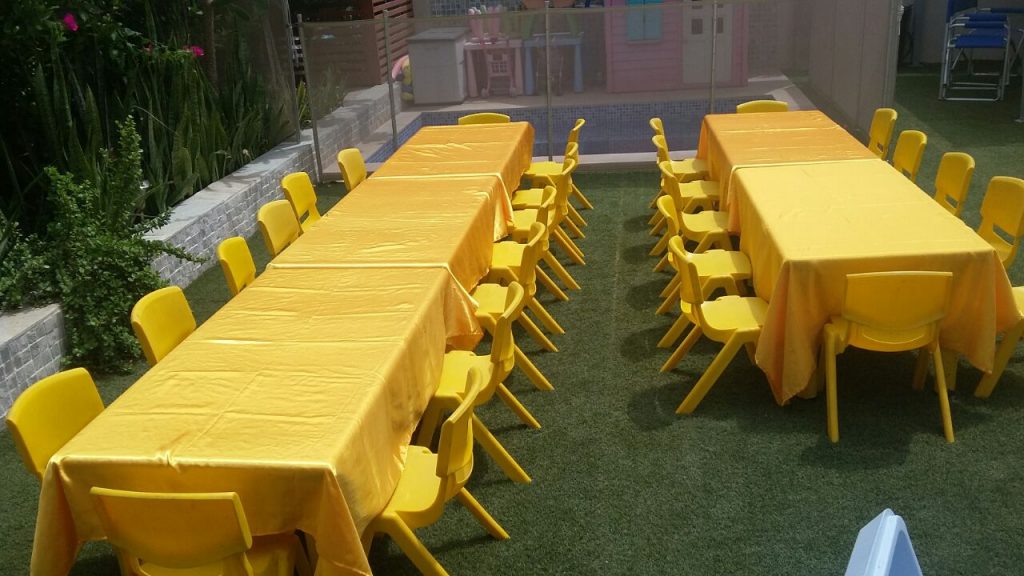 Adults and Kids Furniture Rental Hire Party Tables Chairs Rental in Dubai